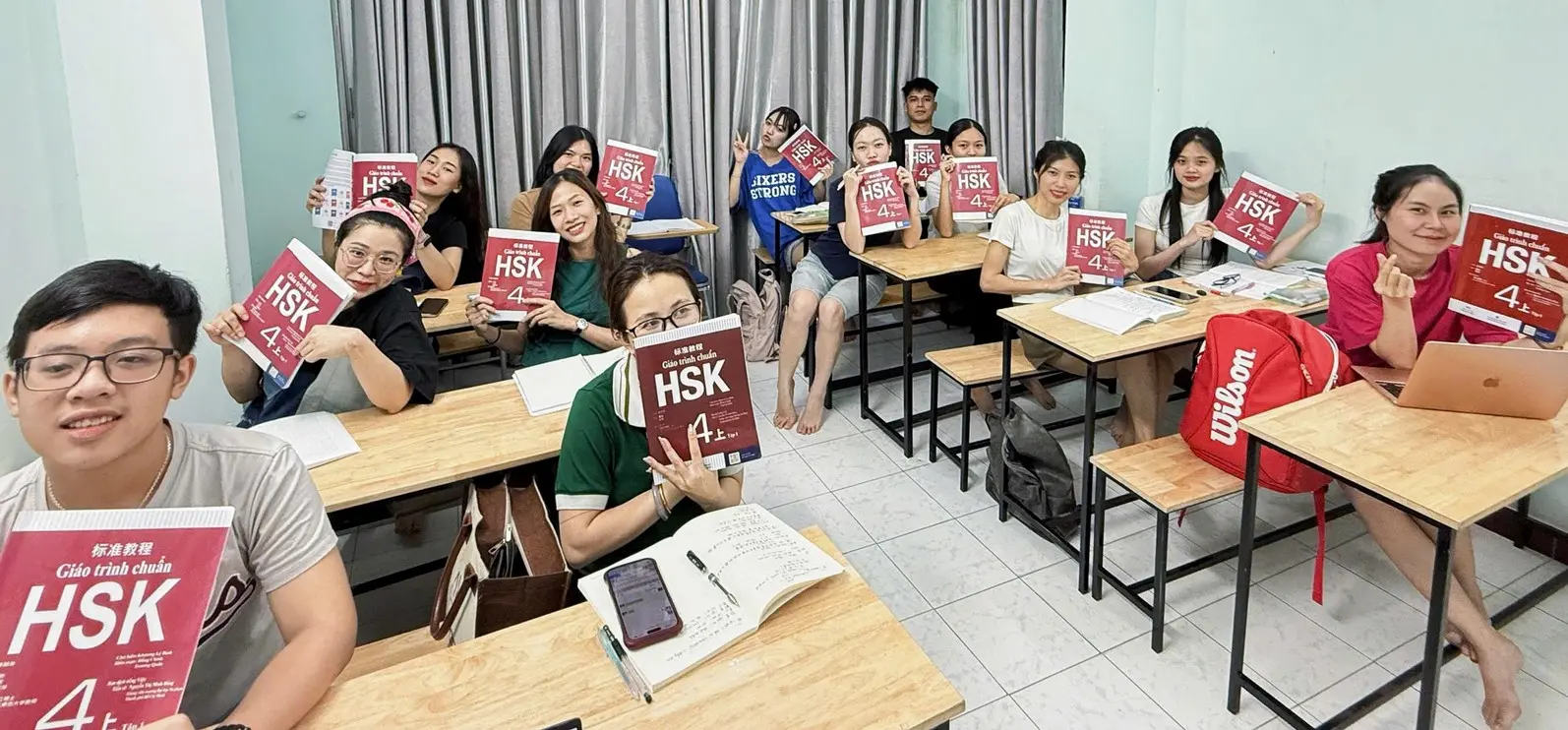 Lớp học HSK thực tế tại trung tâm